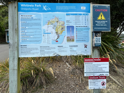 Photo of park signage and map
