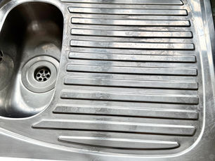 Shining sink and super clean dish rack