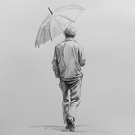 ernestvinno1990_a_pencil_sketch_of_a_man_walking_under_the_umbr_755a27fc-86ea-4a1f-837e-9f