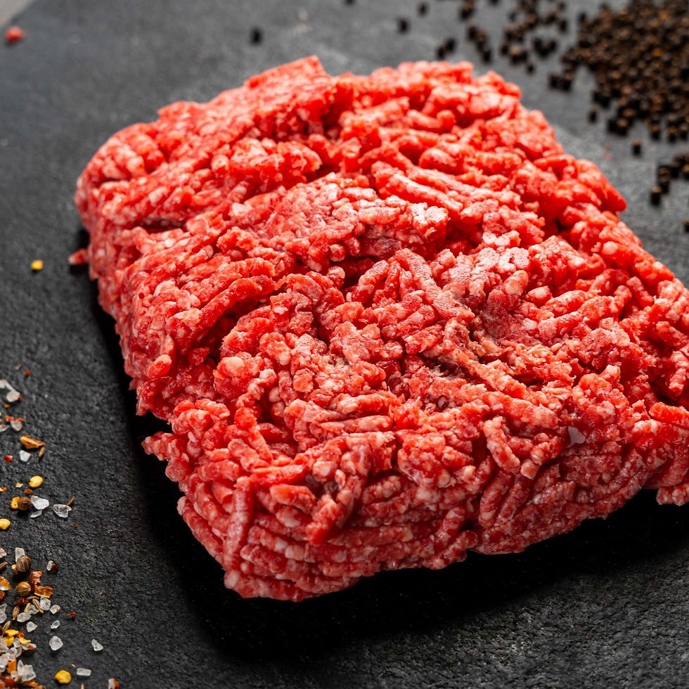 Premium Australian beef mince from Moofish, grass-fed and grain-finished, pasture-raised with no added hormones or antibiotic