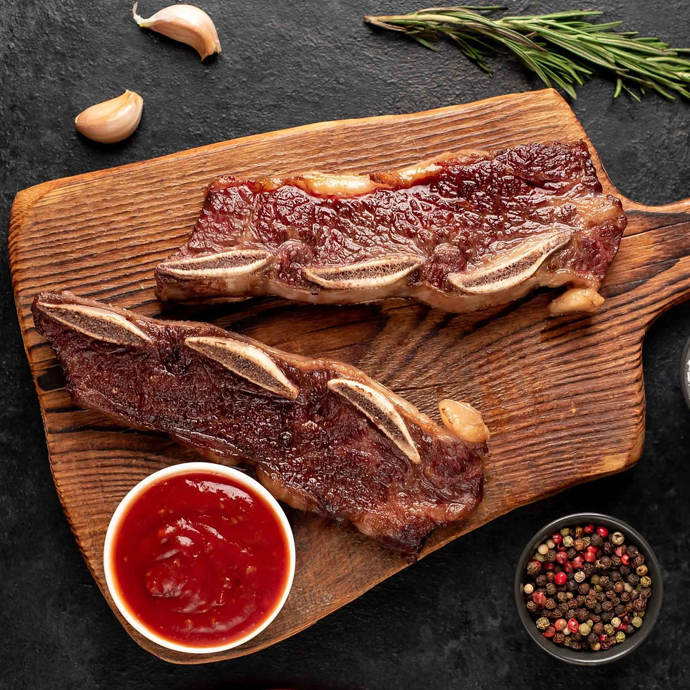 Thumbnail: Perfect cooked beef short ribs from Moofish, locally sourced in Australia.