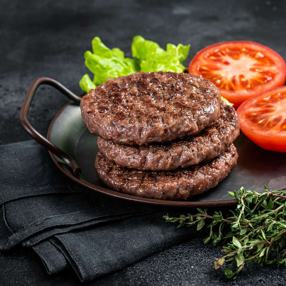 Premium Australian Beef Burger Patties cooked moofish