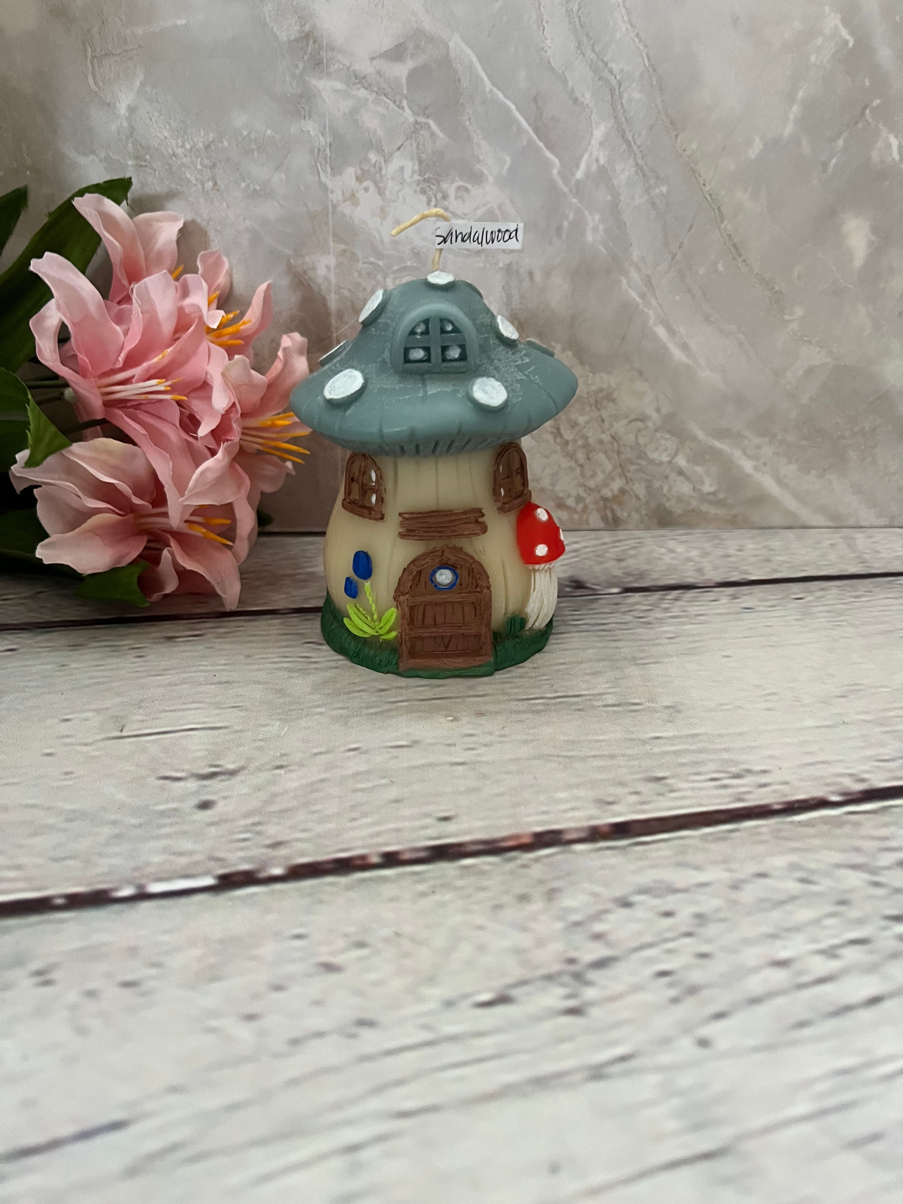 Mushroom candles- hand painted 