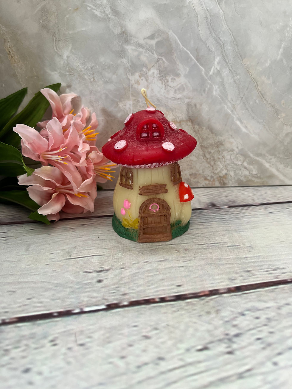 Thumbnail: Mushroom candles- hand painted 