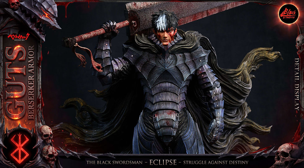 Thumbnail: Guts Berserk GK Statue Black Studio | Pre-Order - Authentic Anime Resin Collectible