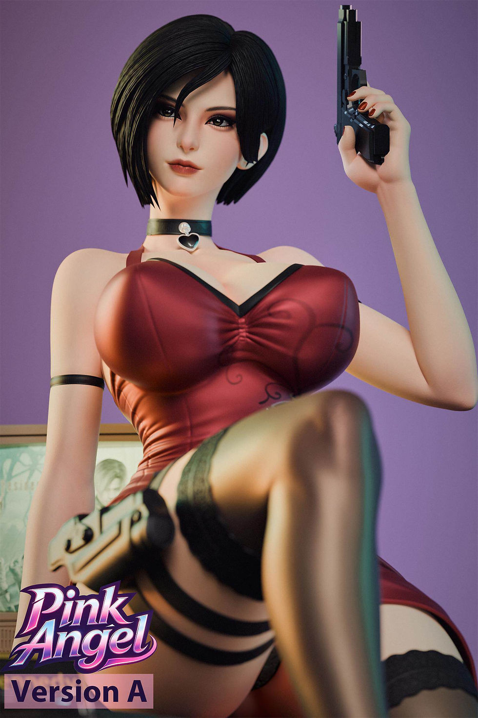 Thumbnail: Ada Wong Resident Evil GK Statue Pink Angel Studio | Pre-Order - Authentic Anime Resin Collectible