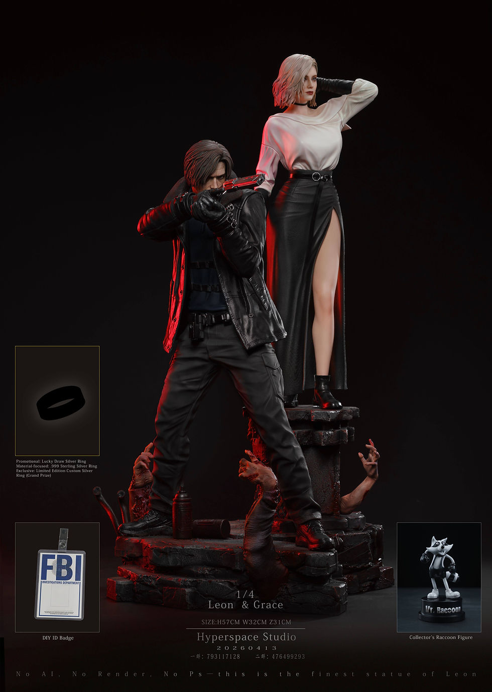 Leon X Grace Resident Evil GK Statue Hyperspace Studio | Pre-Order - Authentic Anime Resin Collectible