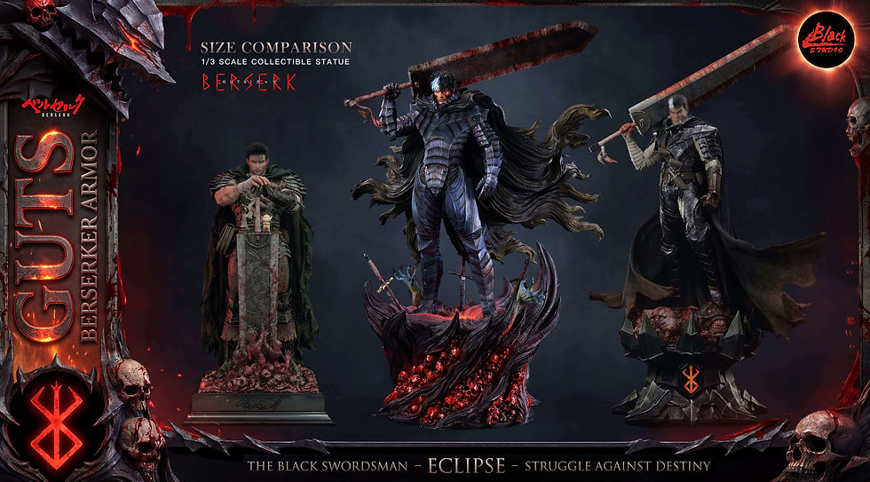 Thumbnail: Guts Berserk GK Statue Black Studio | Pre-Order - Authentic Anime Resin Collectible