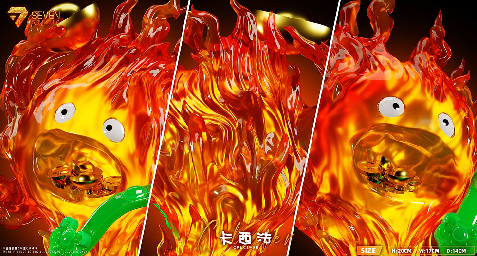 Thumbnail: Calcifer Howl's Moving Castle GK Statue Seven Studio | Pre-Order - Authentic Anime Resin Collectible