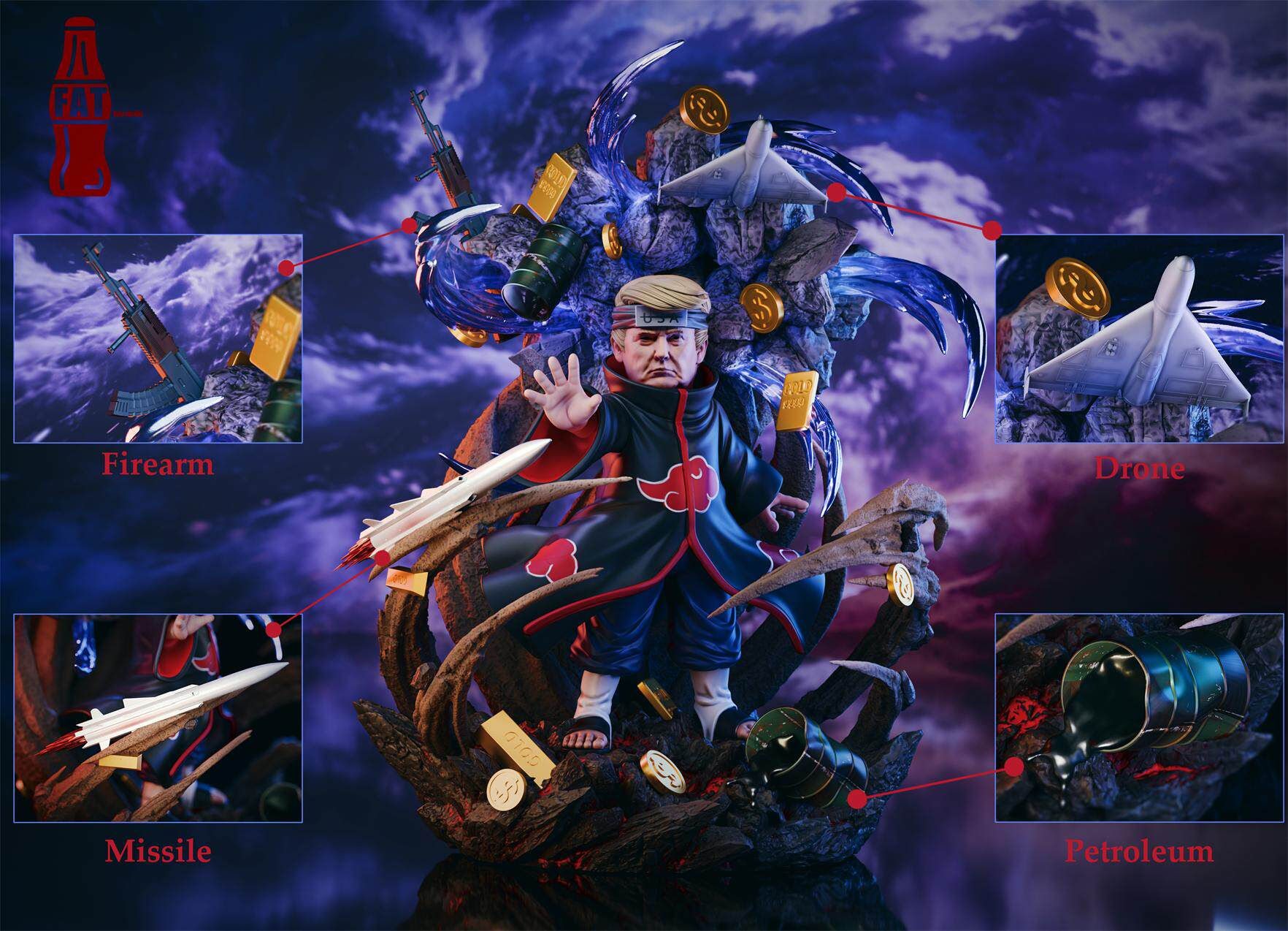 Pain Naruto Shippuden GK Statue Fat Boy Studio | Pre-Order - Authentic Anime Resin Collectible