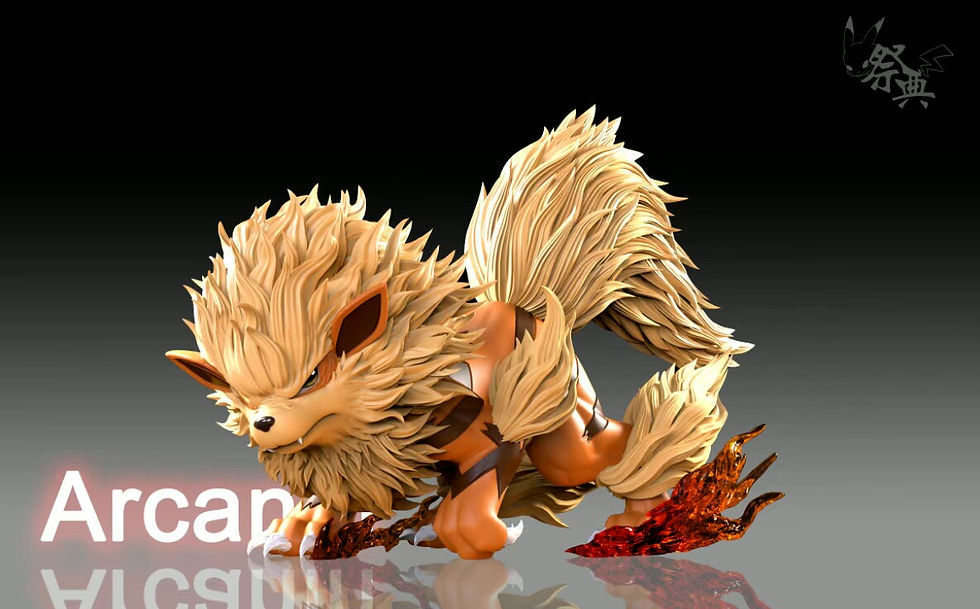 Blue X Arcanine Pokemon GK Statue Ji Dian Studio | Pre-Order - Authentic Anime Resin Collectible