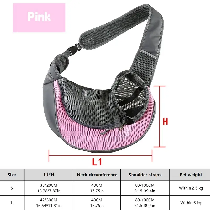 Thumbnail: 1Pc Dog out backpack,Dog Sling Carrier Breathable Mesh Travel