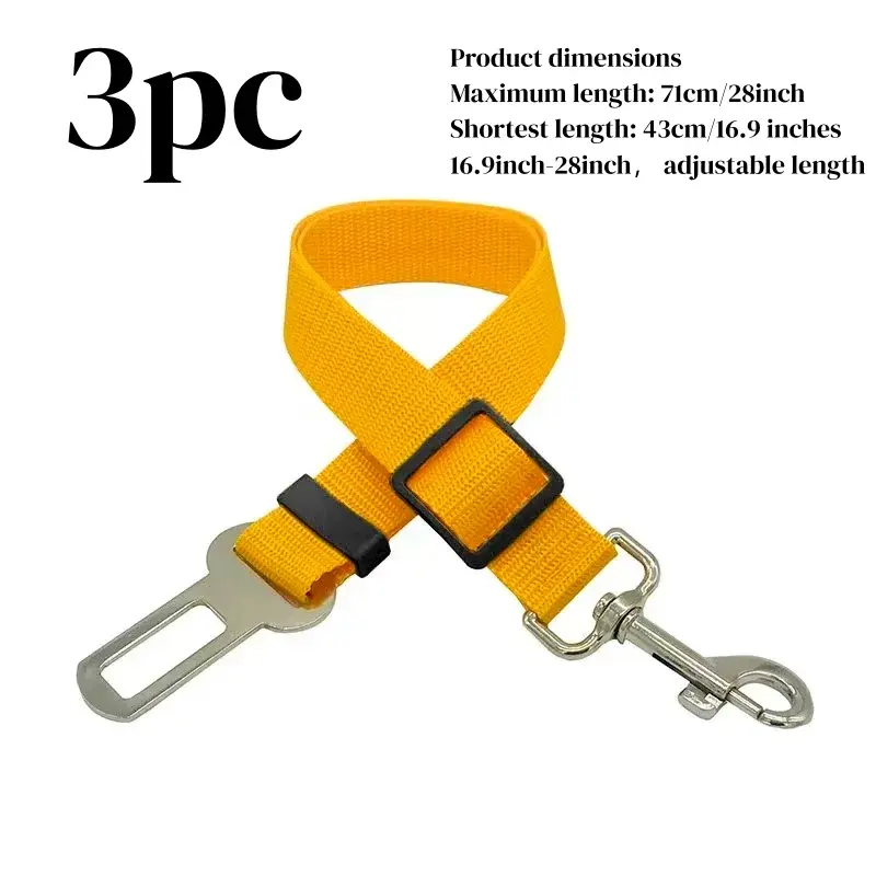 Thumbnail: Car Pet Seat Belt, Adjustable Safety Rope, Rust Proof Hook and 360°