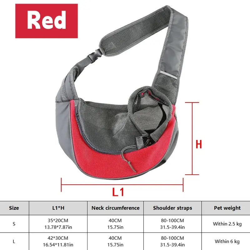 Thumbnail: 1Pc Dog out backpack,Dog Sling Carrier Breathable Mesh Travel