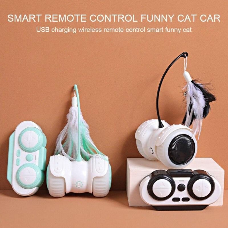 Thumbnail: Electric Pet Smart Interactive Cat Toy Luminous Remote Control Car