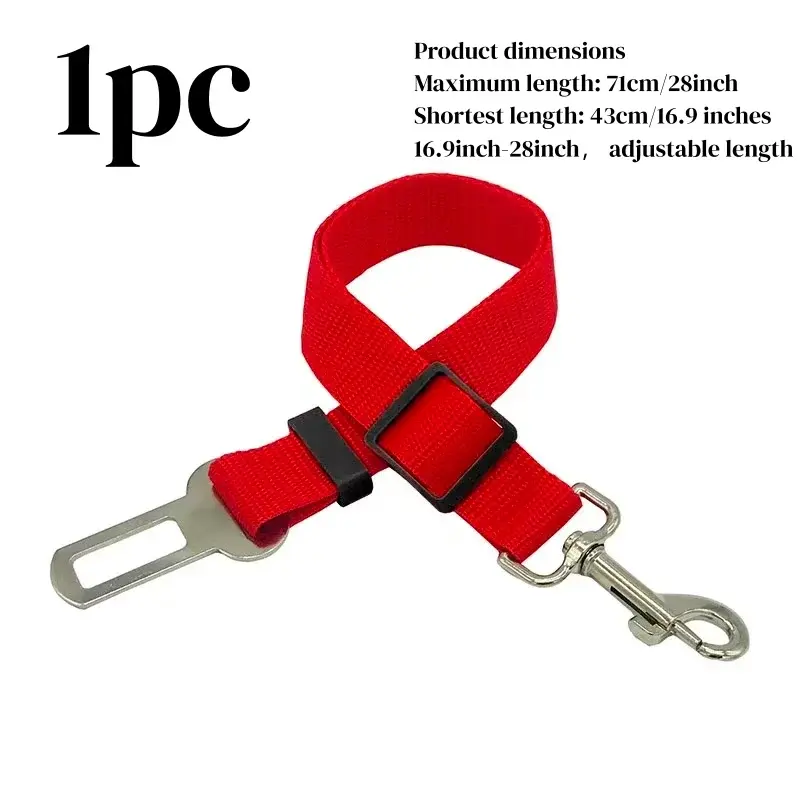 Thumbnail: Car Pet Seat Belt, Adjustable Safety Rope, Rust Proof Hook and 360°