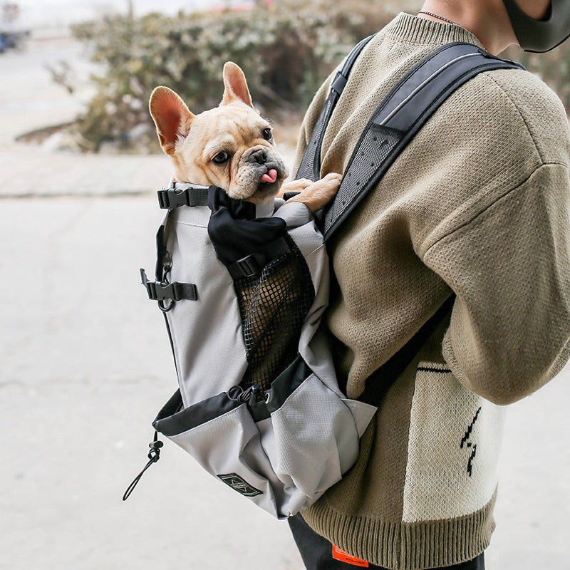 Thumbnail: Pet Dog Carrier Bag Carrier For Dogs Backpack Out Double Shoulder