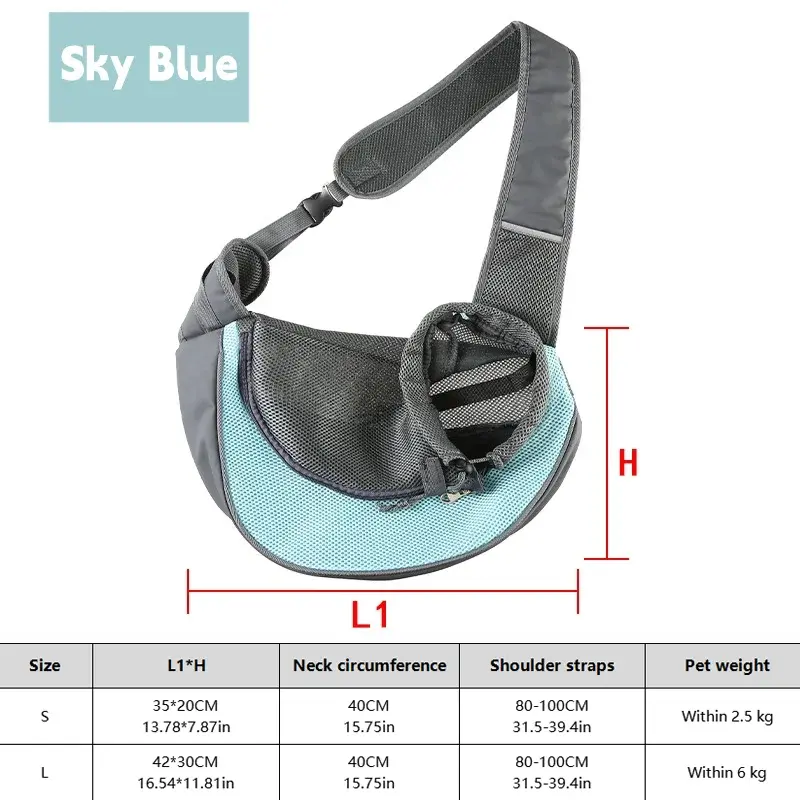 Thumbnail: 1Pc Dog out backpack,Dog Sling Carrier Breathable Mesh Travel