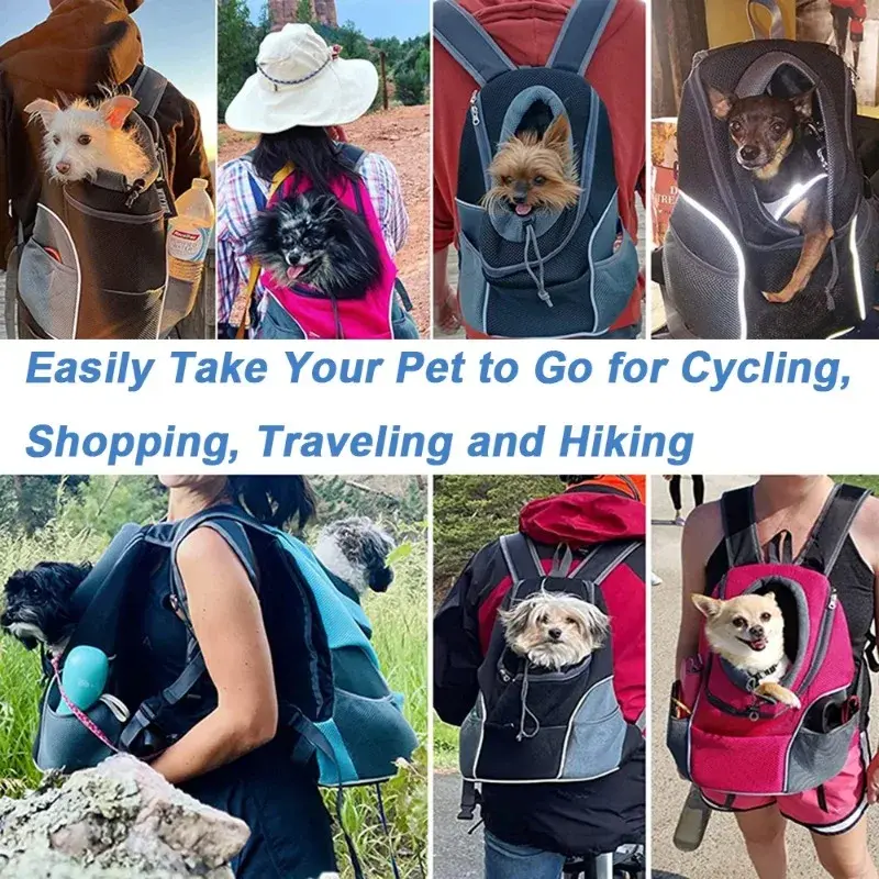 Thumbnail: New Dog Pet Backpack Carrier Travel Bag Front Pack Breathable