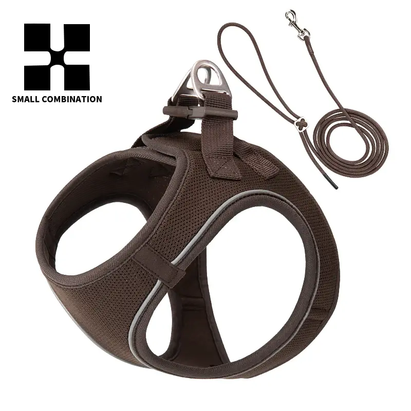 Thumbnail: Dog Harness Leash Set for small medium dog Adjustable Reflective Puppy