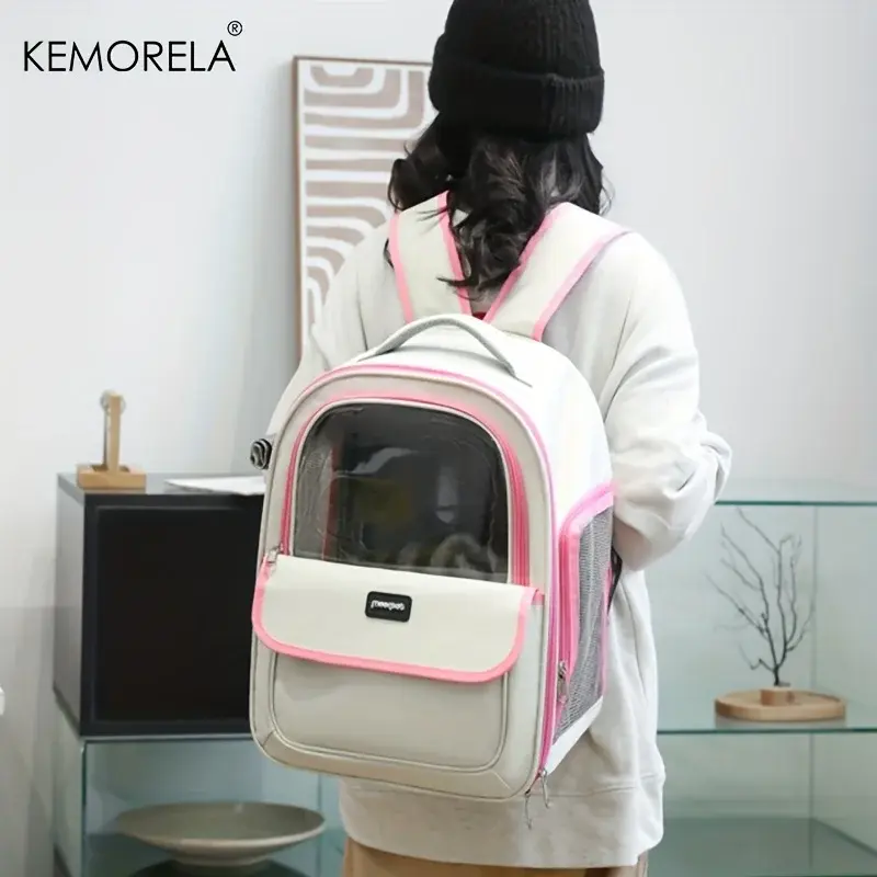 Thumbnail: Large Capacity Breathable Mesh Portable Foldable Pet Carrier Backpack