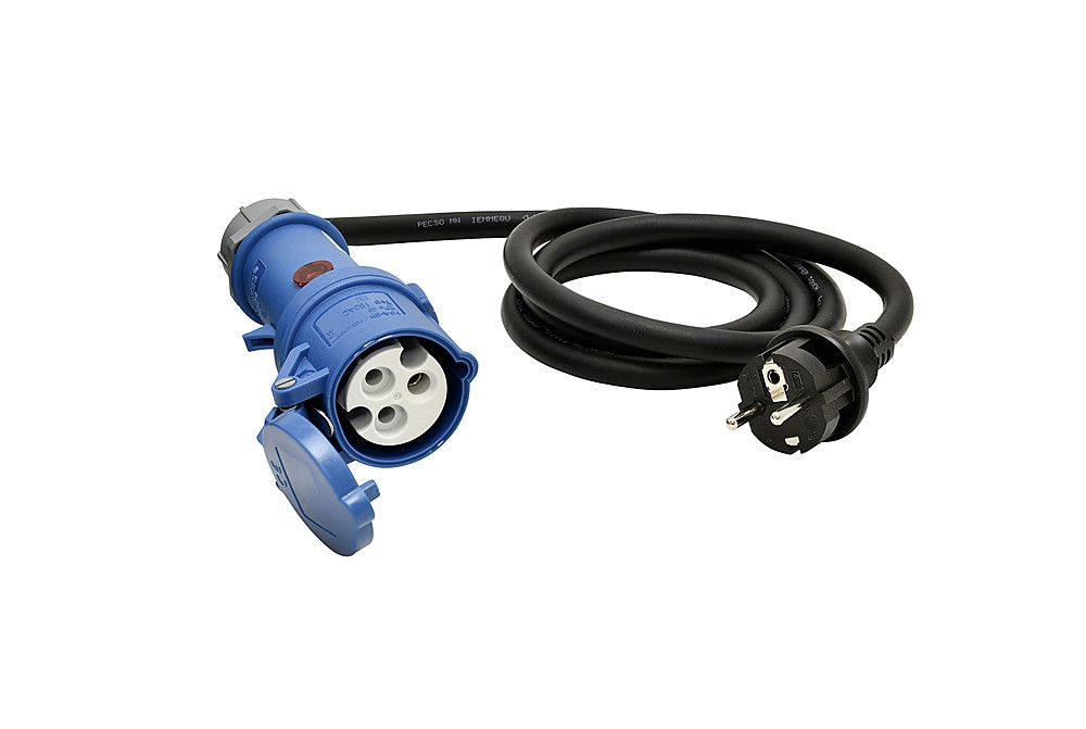 Standard-Kupplung CEE auf Schukostecker mit Kontrollleuchte