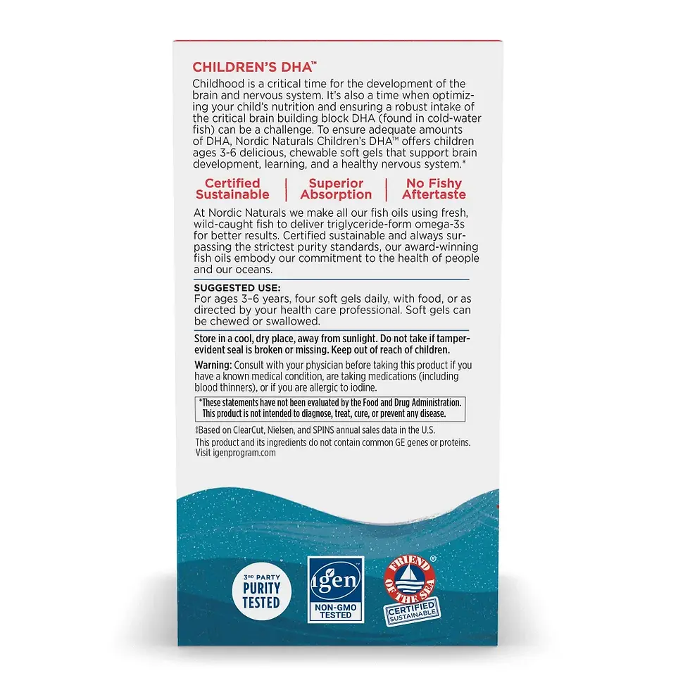 Miniatura: Omega 3 DHA Niños 250 mg Nordic Naturals 180 Mini Capsulas