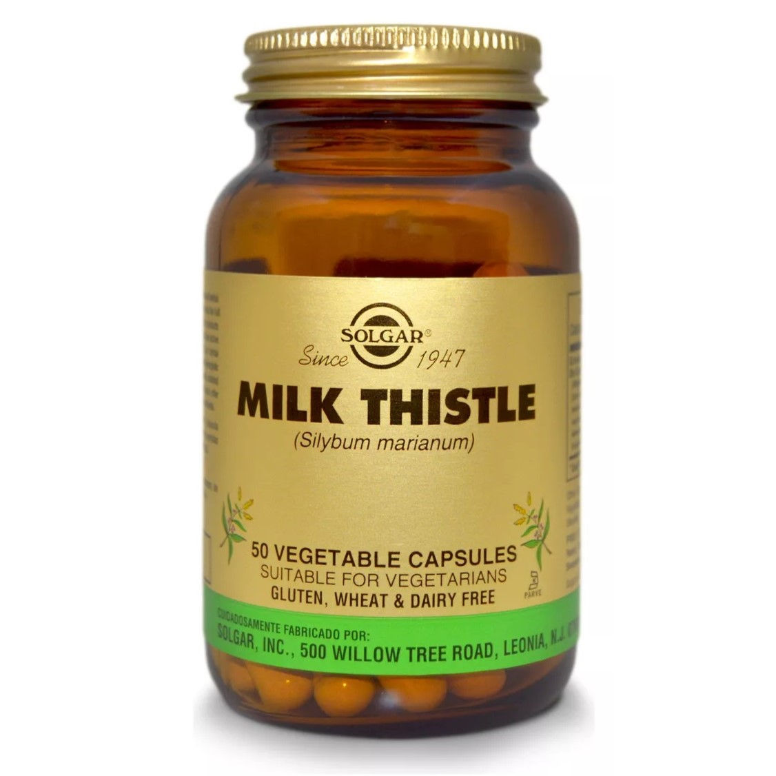 Cardo Mariano Solgar Milk Thistle con Silimarina 50 Capsulas Vegetales