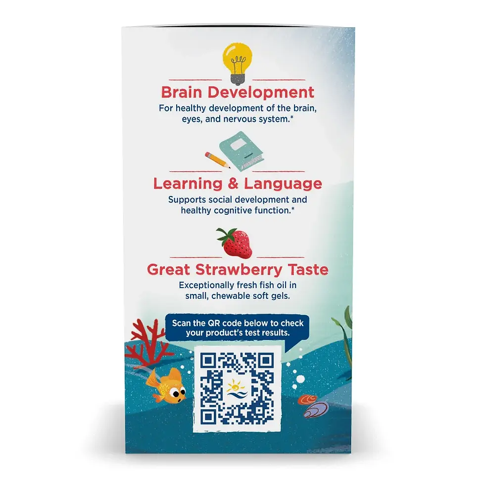 Miniatura: Omega 3 DHA Niños 250 mg Nordic Naturals 180 Mini Capsulas
