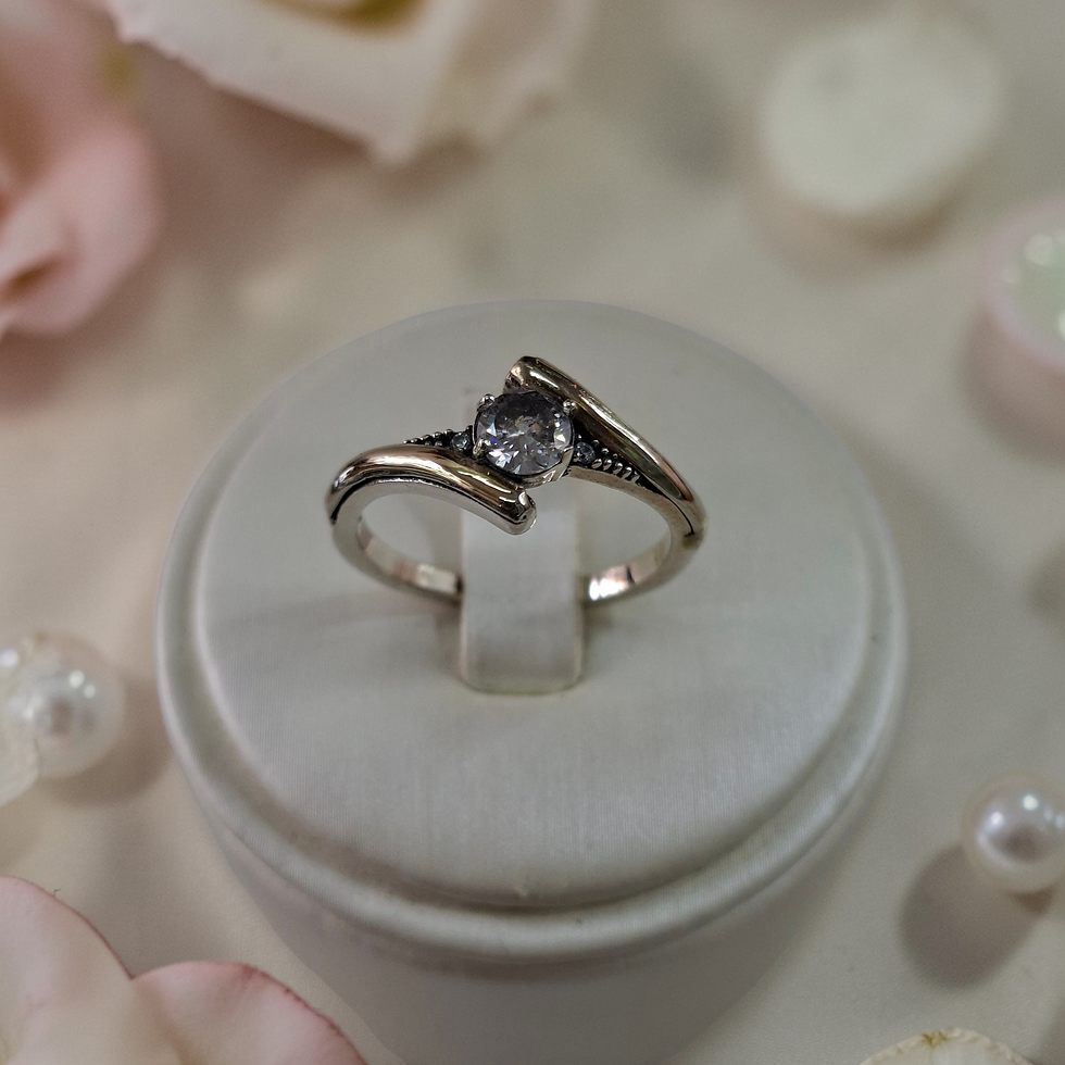 Miniatura: Anillos plata y oro 