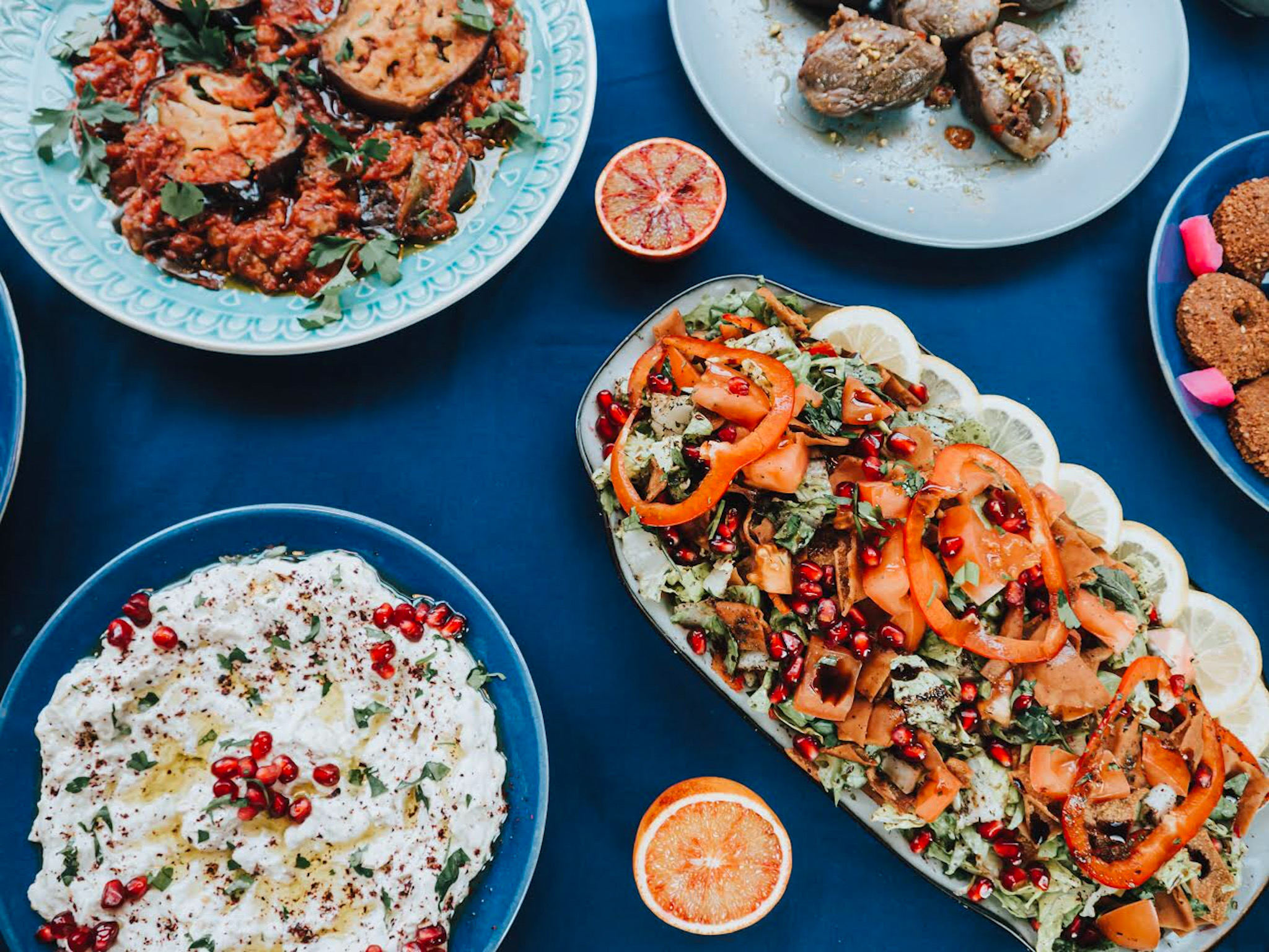 Arranged Food and Objects