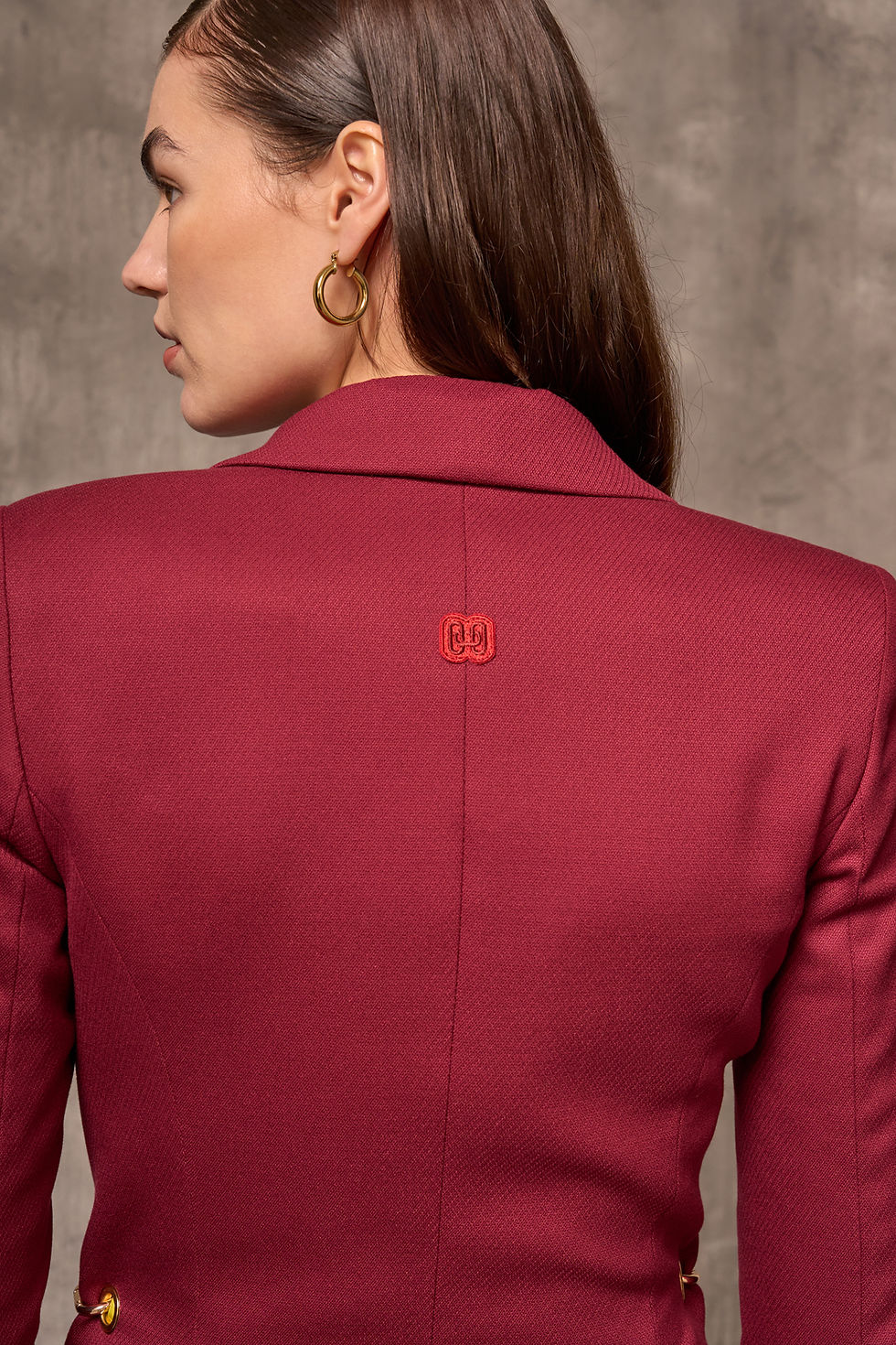 Thumbnail: The Saskya Blazer - Burgundy Rouge
