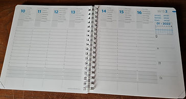 QUO VADIS Agenda Time & Life Medium Noir - Août 2025 à Août 2026 - 16x16 Cm - Organisation Parfaite