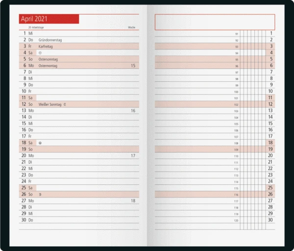 Rido TM11 2025 8,7x15,3cm Modell 40200 - Kalender-Einlage Rido-Kalender