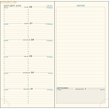 Quo Vadis Espace 17 2026 9x17,5cm - Kalender-Einlage | Quo Vadis