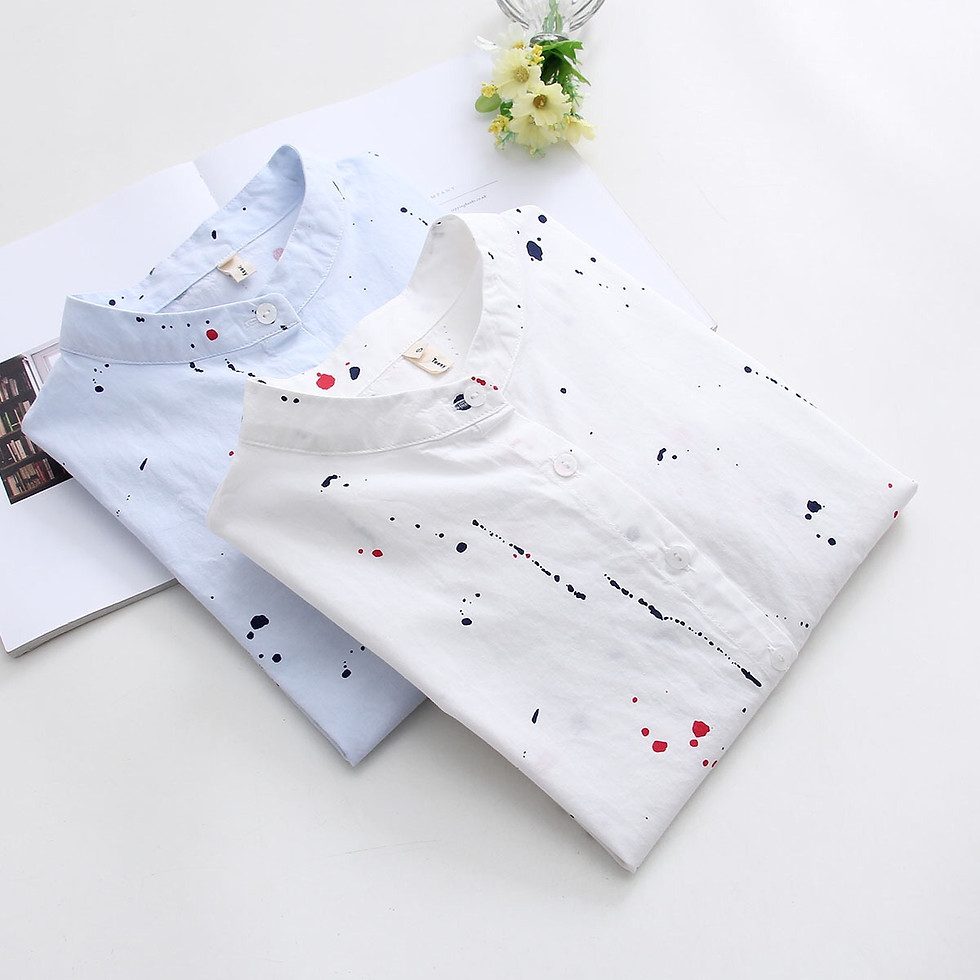ภาพขนาดย่อ: เสื้อเชิ้ตลายจุด S-3XL