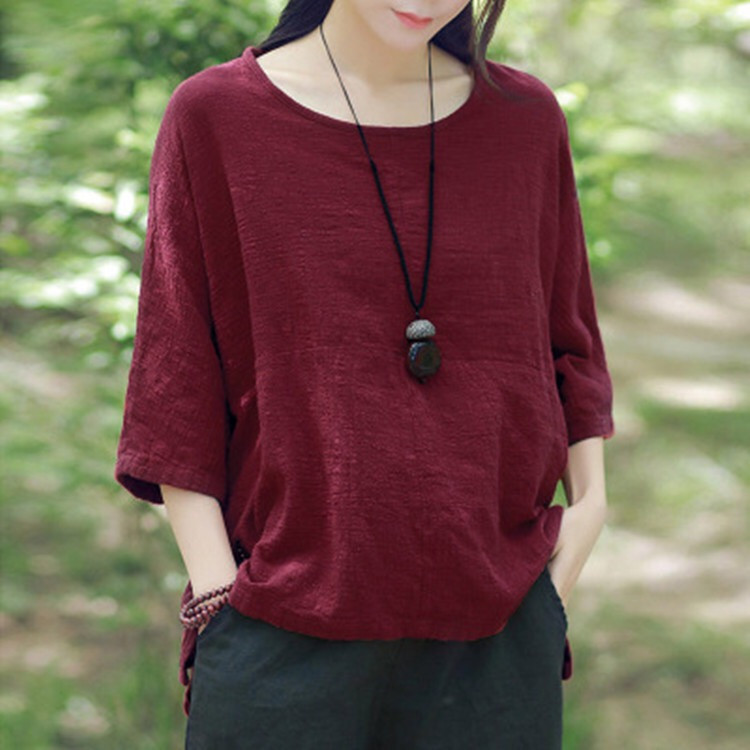 ภาพขนาดย่อ: เสื้อคอกลม ผ้าฝ้าย 