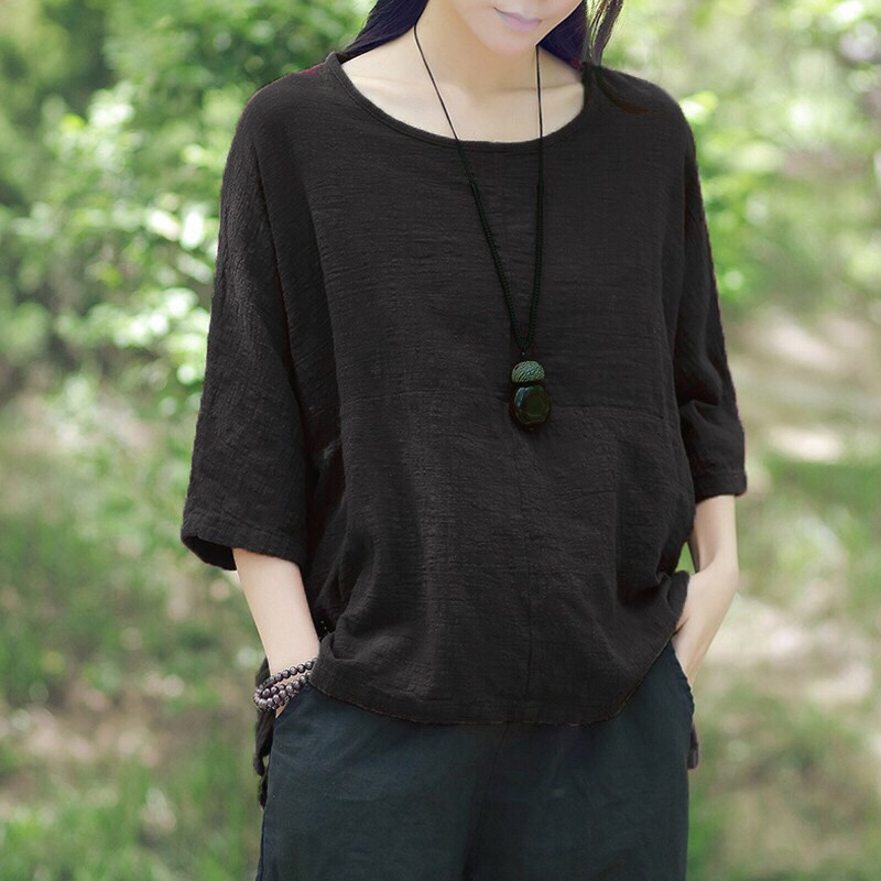 ภาพขนาดย่อ: เสื้อคอกลม ผ้าฝ้าย 