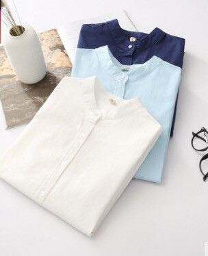 ภาพขนาดย่อ: เชิ้นเรียบสีพื้น S-3XL