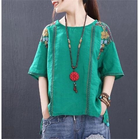 ภาพขนาดย่อ: เสื้อคอกลม ปักลาย
