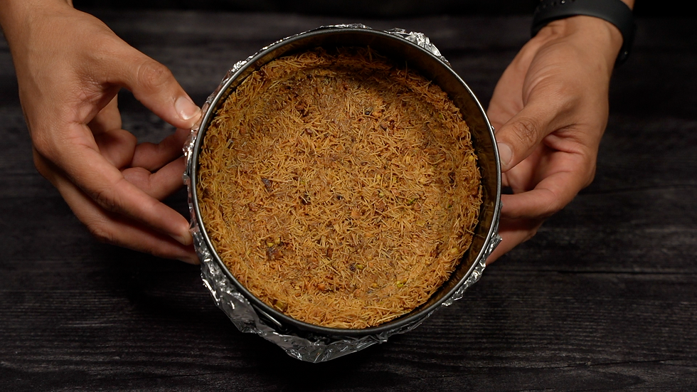 Base para cheesecake de kadayif