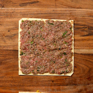 Carne molida prensado con tortilla