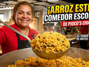 Así Piocos Chicken hace arroz con gandules en un caldero para 40 personas.