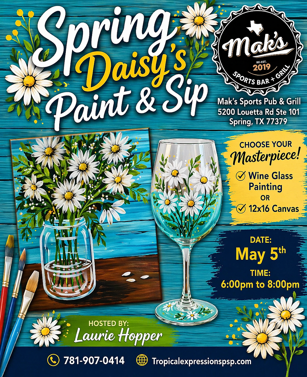 Spring Daisy's Paint & Sip At Mak's Sport Pub & Grill