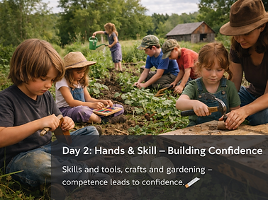 Kids caring for farm animals during farm summer camp in Oregon