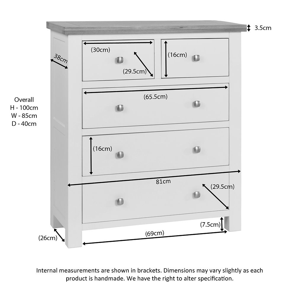 Thumbnail: Dawlish Warren Painted 2+3 Chest of Drawers