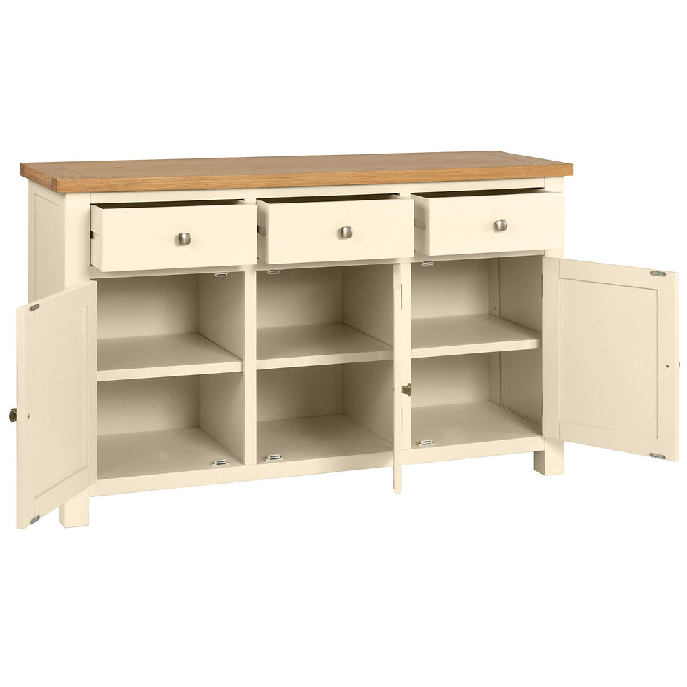 Thumbnail: Dawlish Warren Painted 3 Door Sideboard In Ivory