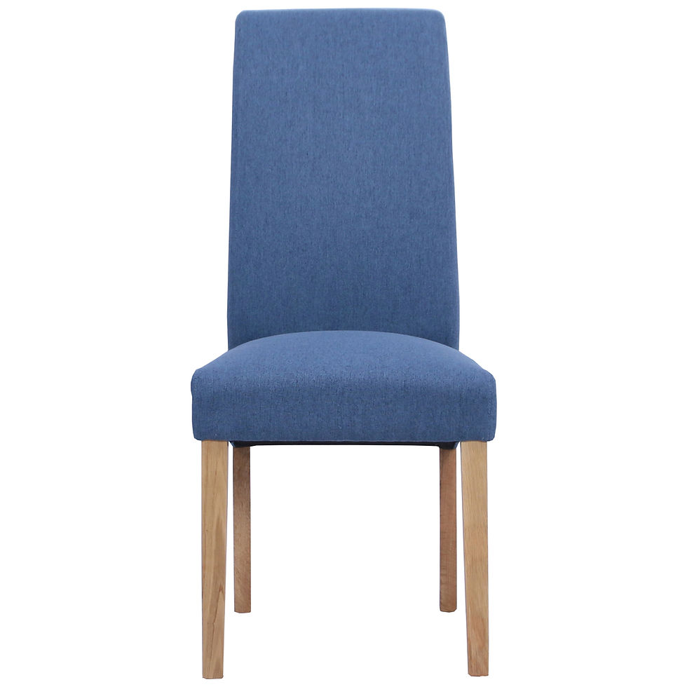 Thumbnail: Wembury Rollback Blue Fabric Dining Chair