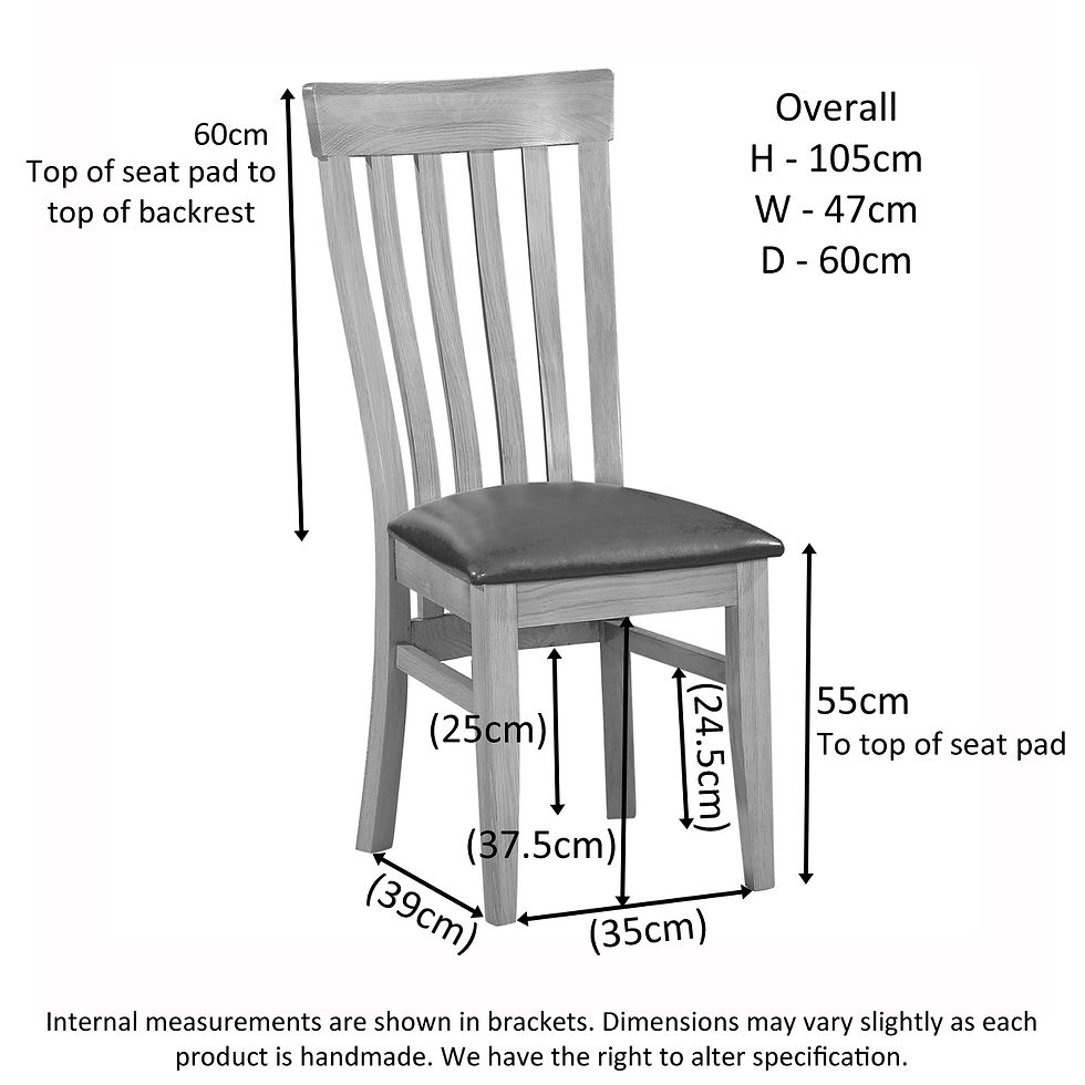 Thumbnail: Dawlish Warren Rustic Toulouse Chair With PU Seat Pad