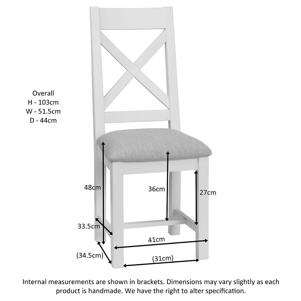 Thumbnail: Dawlish Warren Painted Cross Back Chair In Ivory